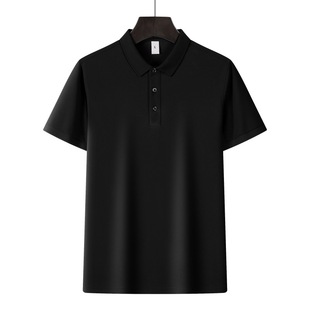 Summer new antibacterial polo shirt men and women solid color lapel business casual fashion simple youth work clothes custom