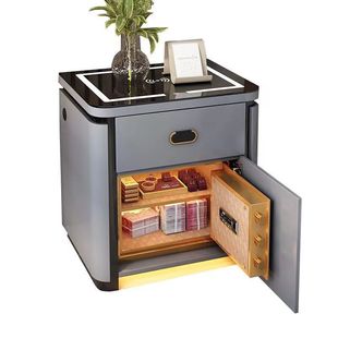 2024 Internet Red Explosion Safe Integrated Wireless Charge Hidden Fingerprint Intelligent Bedside Cabinet with Safe