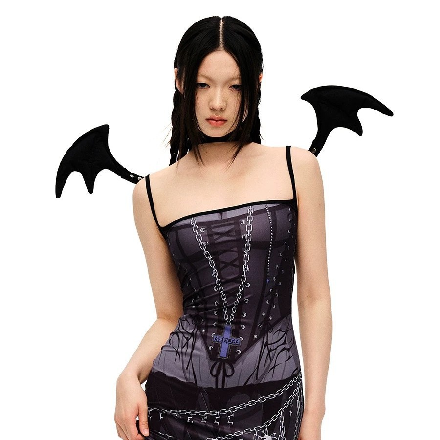 Diablo Ins Style Deviruchi Bat Wing Collar Sweet Cool Gothic Girl Style Lolita Subculture Necklace