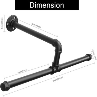 Clothes Hanger Retro Multi-functional Country Industrial Style Clothing Iron Rod Coat Rack Wall-mounted Water Pipe Floating Type