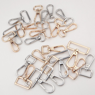 Factory supply zinc alloy plate buckle round tail square tail denier tail box hook dog buckle webbing hook key chain
