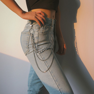European and American cross-border jewelry fashion metal chain waist chain Women's retro hollow butterfly body chain personality belt wholesale