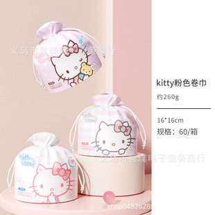 Kitty кошачий полотенце для лица Подлинная лицензированная утолщенная Sanrio мультфильм милый хлопковый полотенце одноразовое очищающее полотенце фабрика