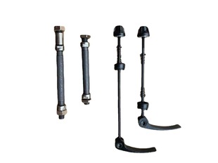 Mountain bike bicycle front and rear quick release rod bearing hollow shaft hub quick release Rod bicycle shaft leather quick release set