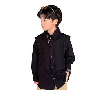 All-match fashion brand new spring and autumn lapel boy temperament shirt popular Japanese summer leisure lazy