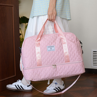 Travel Bag Women's Short Distance Portable Large Capacity Travel Bag Dry and Wet Separate Handbag Lightweight Luggage Bag Yoga Bag