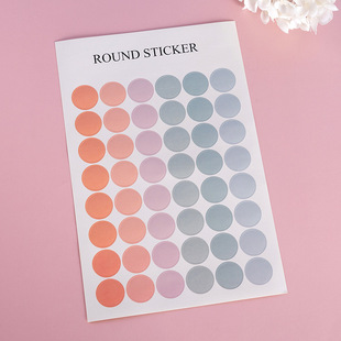 Handmade Ins Style Sticker Color Morandi Color Decorative Dot Sticker Hand Account Card Photo Wall Sticker Sealing Sticker