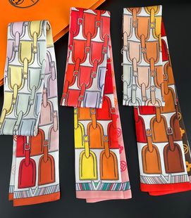 Decorative Bag Handle Ribbon 23 New Hair Accessories Old Flower Tie Bag Scarf Wholesale Long Silk Scarf Accompanying Gift