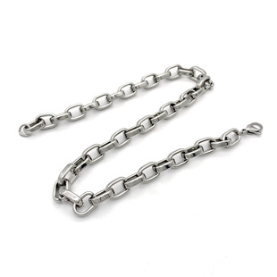 European and American Stainless Steel Necklace, Fashionable and Personalized Titanium Steel Bracelet, Domineering Thick Chain, Punk Men's and Women's Decorative Necklace Wholesale