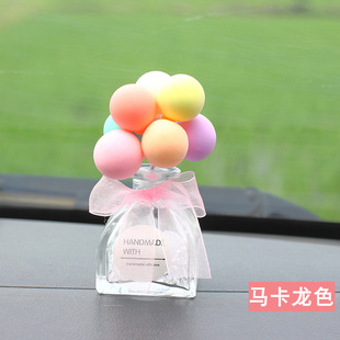Creative Confession Balloon Car Ornaments Car Perfume Holders Color Macron Glass Bottle Car Aromatherapy Decorations