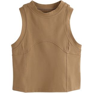 Sling Small Vest Women's 2024 New Style Inner Wearing Outer Wearing Short Summer Sports Hot Girl American Style Sleeveless Base Top