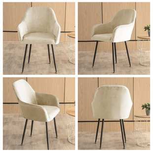 Foreign Trade/Cross-border Special for Velvet Cloth Elastic Household Hotel Dining Chair High Armrest Chair Cover Antique Home Decoration Chair