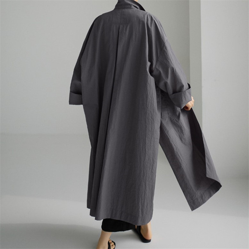 9291 Korean Autumn New Long-Sleeved Cardigan 2025 New Loose Casual Slit One-Button Cotton and Linen Jacket