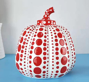 ✅ Скульптура тыквы в том же стиле Yayoi Kusama, художественная современная плотная модная игрушка в горошек