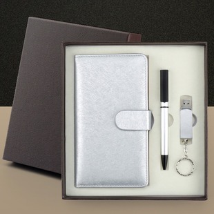 BKS office supplies notebook business gift set printed logo with gel pen metal pen wholesale