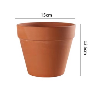 Red Pottery Pot Green Plant Flowers Fleshy Dendrobium Orchid Potted Immortal All-match Affordable Pottery Super Breathable Water Absorbent in Seconds
