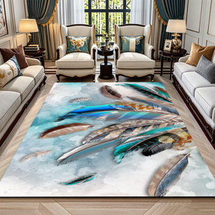 Light Luxury Living Room Carpet Minimalist Feather Sofa Coffee Table Floor Mat Nordic High-end Home Bedroom Bedside Blanket New Style