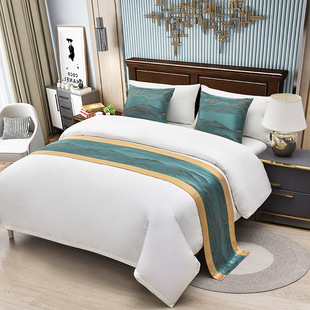 XC Bed Flag Bed Tail Towel Hotel Homestay Hotel Bedding High-end Luxury Home Bed Bed Scarf Bed Cover