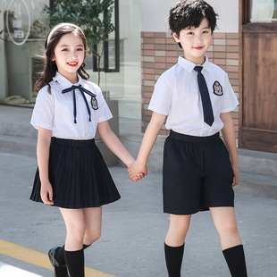 Kindergarten Summer Clothes New Primary School Students' English Style Primary School Uniform Children's College Style Summer Student Class Clothes