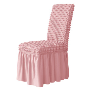 Thickened Seersucker Chair Cover Household Hotel Restaurant Dining Chair Integrated Stool Cover Four Seasons Universal Cross-border Premium Sense