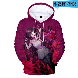 2023 animation projectile on broken black and white bear cosplay surrounding 3D printing leisure sports hoodie sweater