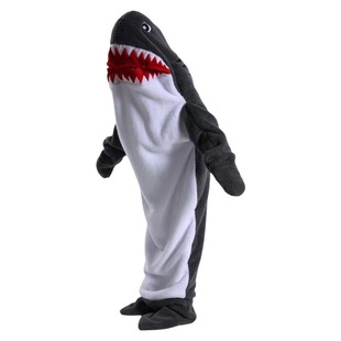 Cross-border New Whale Dolphin Shark Sleeping Bag One-piece Pajamas Flannel Shark Home Clothes One-piece Sleeping Bag Blanket