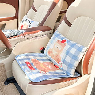 Summer cartoon car seat cushion breathable comfortable non-slip car seat cool cushion cute bear four seasons universal cushion