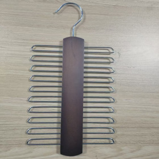 Cross-border solid wood tie rack multifunctional stockings rack log silk scarf small storage belt belt rack wholesale