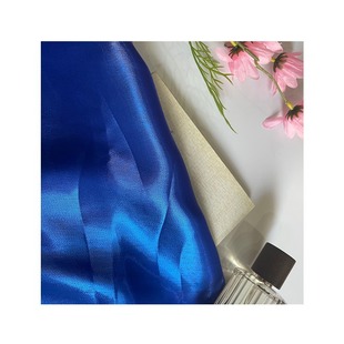 Manufacturer's Ready-Made Breeze Satin Organza Fabric High-End Dress French Spring and Summer Bright Silk Hanfu Ultra-Thin Women's Clothing