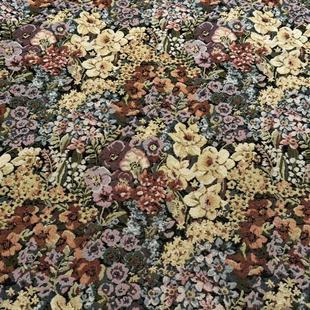 Encrypted Color Spring Small Floral Yarn-dyed Jacquard Decorative Cloth Bzl Orchid Clothing Bag Upper Fabric DIY Hand