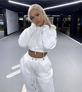 Cross-border Women's Clothing Hot New Products Amazon AliExpress wish Large Size European and American Fleece Women's Sports Casual Suit