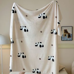 Foreign trade cute cartoon ins wind double-sided milk fleece blanket autumn and winter thickened multi-functional leisure air conditioning fleece blanket