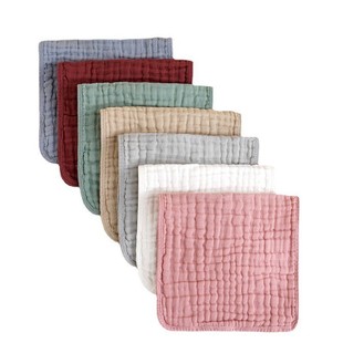 Cross-border Baby Six-layer Cotton Gauze Towel Face Wash Baby's Slip Towel Newborn Anti-overflow Small Square Towel Burp Towel