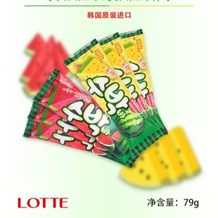 LOTTE Korea Imported LOTTE Watermelon Flavor Popsicle Fruit Ice Cream Ice Cream Yellow Watermelon Red Watermelon Strips