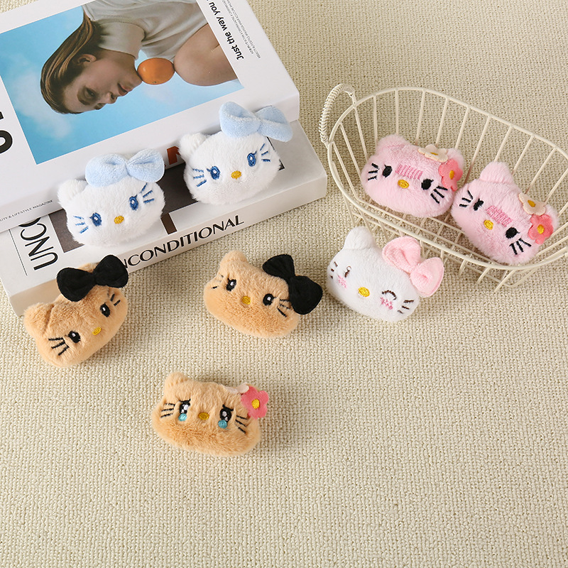 Cartoon Plush Kt Cat Doll Brooch Hellokitty Doll School Bag Decoration Sock Accessories Accessories Pendant