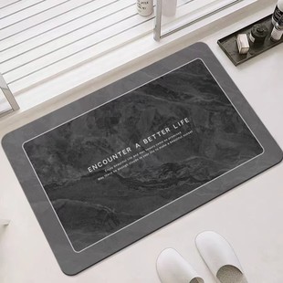 Toilet Shower Room Bathroom Diatom Mud Upholstered Silicone Non-Slip Foot Mat Toilet Toilet Door Absorbent Floor Mat