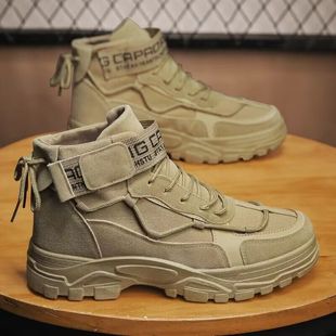 2024 Winter New Men's Shoes Explosions Men's High-top Tooling Labor Protection Martin Boots Non-slip Wear-resistant Work Boots for Men