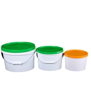 10 Liter Oval Plastic Bucket Food Grade Plastic Bucket Paint Bucket Latex Paint Packaging Bucket White Latex Packaging Bucket