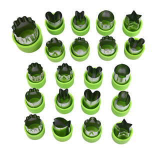 Factory wholesale vegetable and fruit noodle mold 9-piece stainless steel biscuit mold biscuit cutting fruit shape cutting