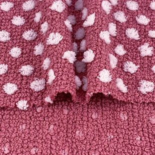 Two-color Bubble Jacquard Dot Spring and Summer Fashion Pleated Textured Top Dress Knitted Fabric Wholesale