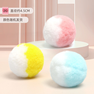 Factory wholesale sisal ball cat toy 4cm with sound woven scratch cat cat self hi cat toy ball