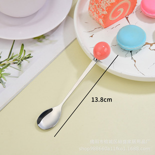 High-Looking Ball Handle Fork Stainless Steel Household Spoon Love Coffee Stirring Spoon Creative Dessert Spoon Wholesale