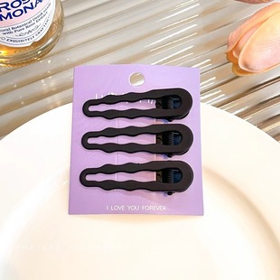 High-grade blue hairpin female side bangs bb broken hair clip headdress niche one-character clip hairpin edge clip hair accessories