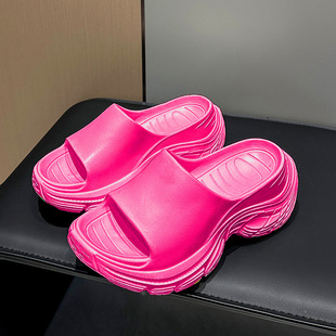 Super Thick Bottom Sandals and Slippers Women's Summer Indoor Home Non-Slip Deodorant Outfit Fashionable Heightened Shit-Treading Sandals and Slippers