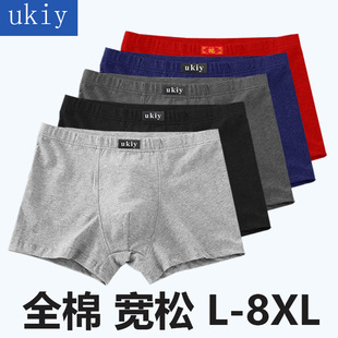 2024 new men's underwear cotton boxers comfortable breathable waist genuine cotton 100 cotton loose wholesale