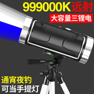 Three lithium battery night fishing light fishing light fishing light high-power bait charging blue light flashlight luminous