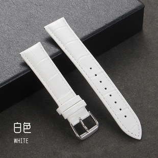 For Huawei Samsung Smart Watch Strap Genuine Leather Cowhide Strap Double Layer Leather Bamboo Crocodile Pattern Wristband