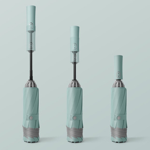 Full-automatic Safety Secretive Reverse Sunny Umbrella New Solid Color Anti-rebound Umbrella for Men and Women
