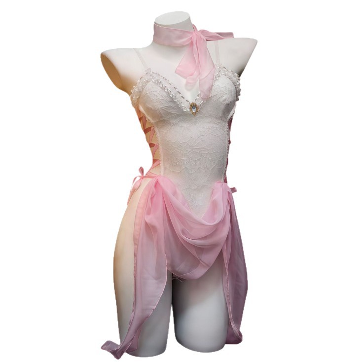 Sexy Lace Sheer Patchwork Ballet Bodysuit, Pure Desire Style, Cross-Border Trade Improved Bellyband One-Piece Set