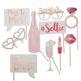 Bride to be Bride Wedding Photo Props Bachelor Party Party Dress Up Scallion Powder Photo Props Set